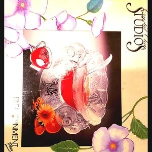 Punch Bowl/Cups Set w/Spoon- Hosting Parties,Picnics,BBQ,Luncheons,PTA meetings